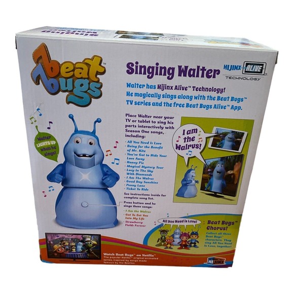 Netflix Beat Bugs Singing Walter Figure Sings with TV Series Beatles Inspired - Picture 2 of 2